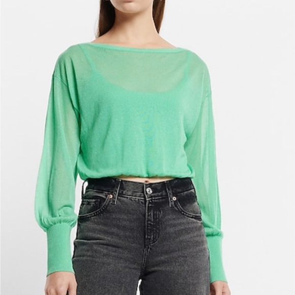 Express Dolman Sleeve Off the Shoulder Sweater - Picture 1 of 4